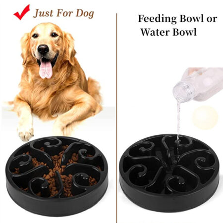 Anti-gulping slow feeder dog bowl